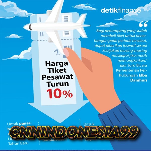 3 Info Penting soal Harga Tiket Pesawat Turun 10%!