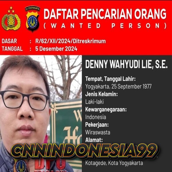 Denny Wahyudi Buron Polda DIY: Warga Kotagede Dicari