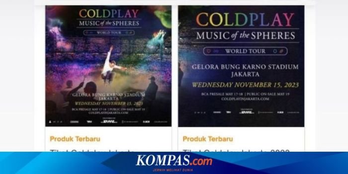 Harga Tiket Coldplay Jakarta 2025 Melonjak di Pasar Resale